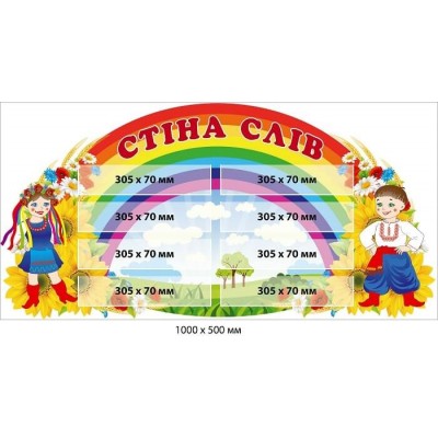 Стенд Стіна слів (українці під веселкою)